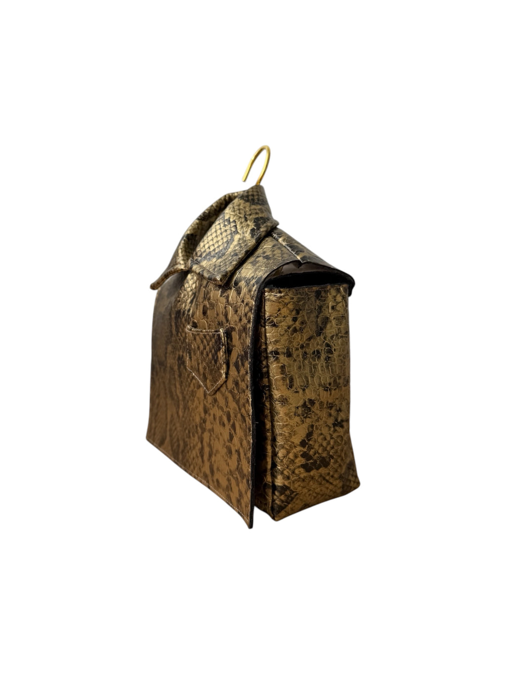 Sac doré effet python glamour