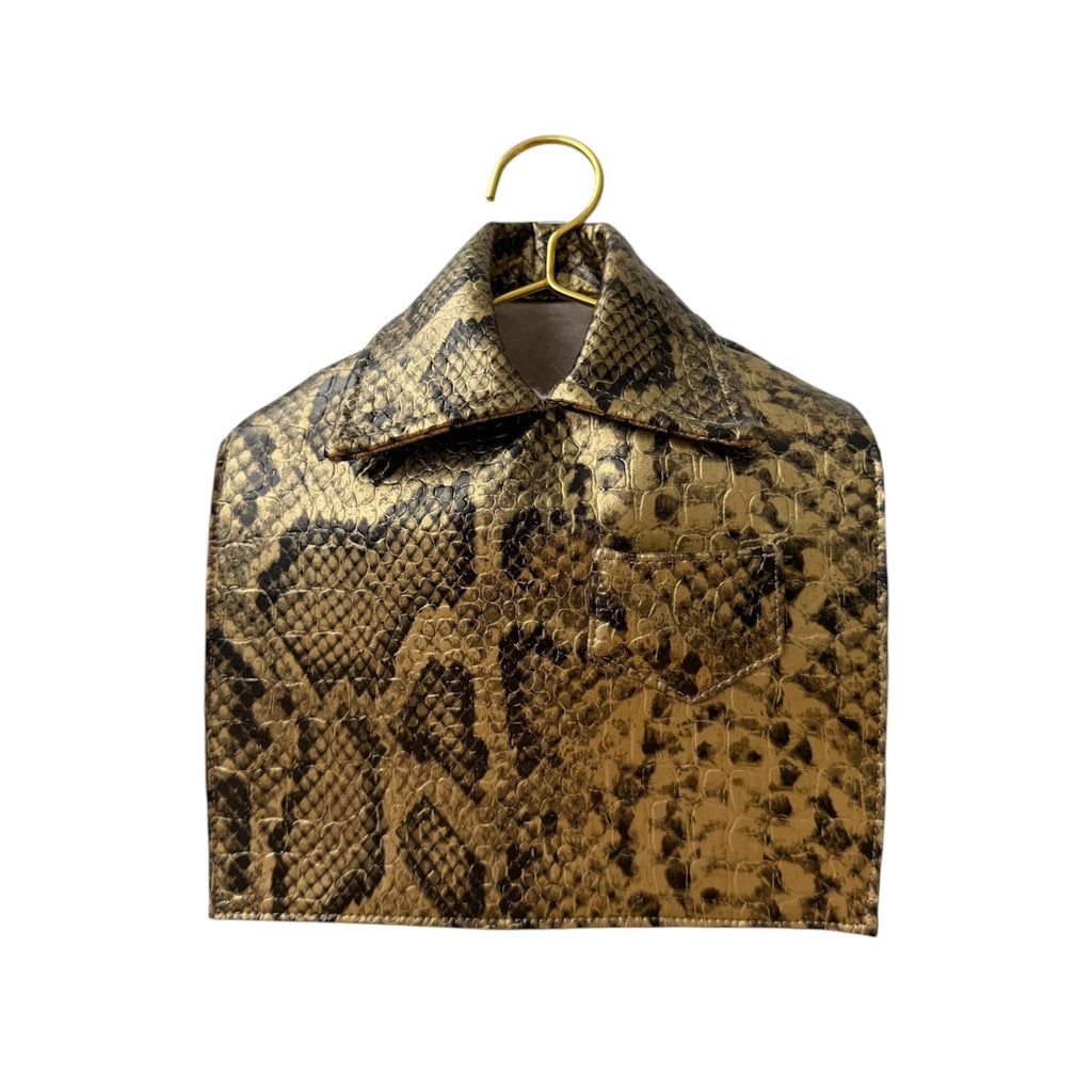 Sac doré effet python glamour